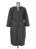 Etcetera Chevron-herringbone Gray Casual Dress Size 6 - photo 1