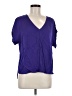 Milly Purple Short Sleeve Blouse Size M - photo 1