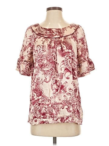 BCBGMAXAZRIA 3/4 Sleeve Silk Top (view 1)