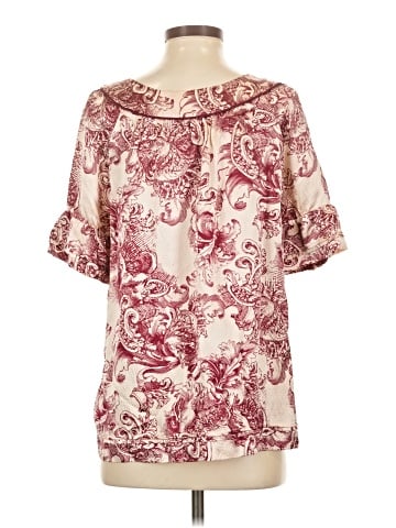 BCBGMAXAZRIA 3/4 Sleeve Silk Top (view 2)