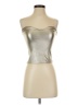 Glam Metallic Silver Sleeveless Top Size S - photo 1
