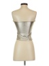 Glam Metallic Silver Sleeveless Top Size S - photo 2