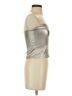 Glam Metallic Silver Sleeveless Top Size S - photo 4