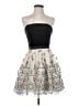 Betsey Johnson 100% Polyester Silver Cocktail Dress Size 4 - photo 1