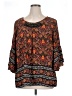 Relativity 100% Polyester Orange 3/4 Sleeve Blouse Size 1X - photo 1