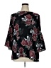 Bobeau Floral Black 3/4 Sleeve Blouse Size 1X - photo 1