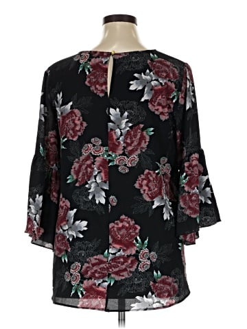 Bobeau 3/4 Sleeve Blouse (view 2)