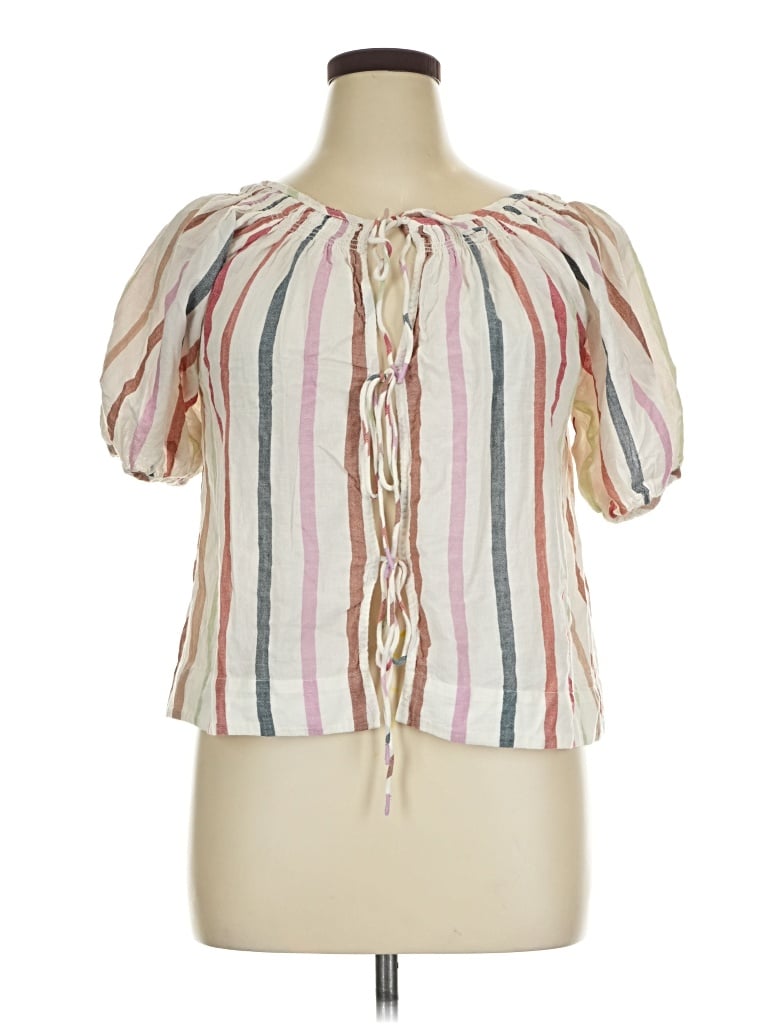 Pre-owned Mother Short Sleeve Blouse In Pink
