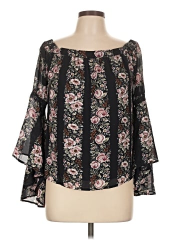 Flying Tomato 3/4 Sleeve Blouse (view 1)