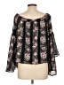Flying Tomato 100% Polyester Black 3/4 Sleeve Blouse Size L - photo 2