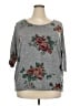 Bobbie Brooks Floral Gray Pullover Sweater Size 3X - photo 1
