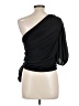 Left Coast by Dolan 100% Polyester Black 3/4 Sleeve Blouse Size L - photo 2