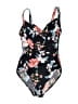 Mainstream Floral Black One Piece Swimsuit Size 12 - photo 1
