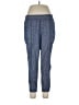 Old Navy Chevron-herringbone Blue Linen Pants Size L - photo 1