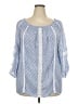 I.N. Studio Blue 3/4 Sleeve Blouse Size 2X - photo 1