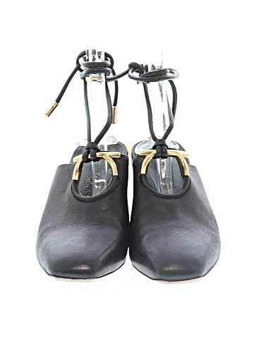 Salvatore Ferragamo Leather Lace Up Mules (view 2)