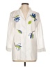 misook Floral White Ivory 3/4 Sleeve Button-Down Shirt Size L - photo 1