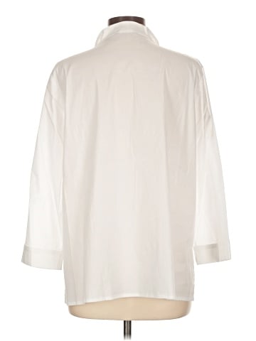 misook 3/4 Sleeve Button-Down Shirt (view 2)