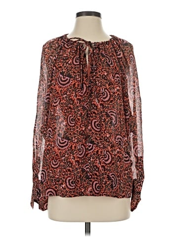 A.L.C. Long Sleeve Silk Top (view 1)