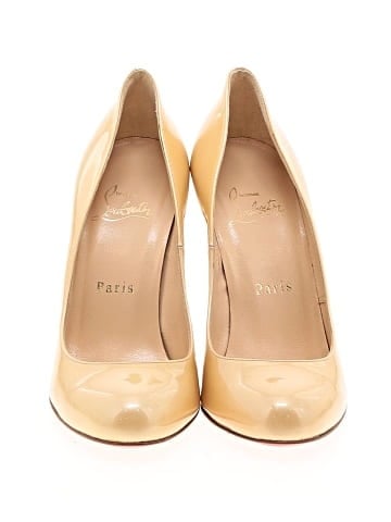 Christian Louboutin Patent Leather Round Toe 100mm  heels/pumps (view 2)