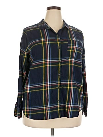 Old Navy 3/4 Sleeve Button-Down Shirt (view 1)