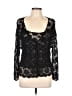 JS Collections Black Long Sleeve Top Size L - photo 1