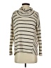 Eri + Ali Stripes Ivory Turtleneck Sweater Size XS - photo 1
