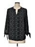 41Hawthorn 100% Polyester Black 3/4 Sleeve Blouse Size L - photo 1