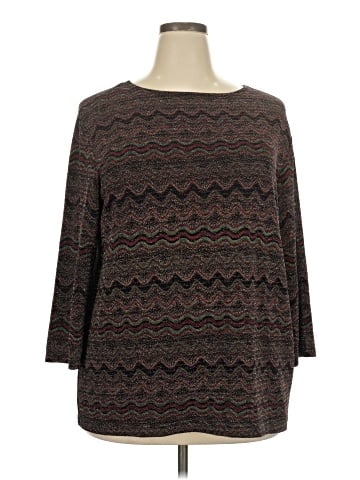 JM Collection 3/4 Sleeve Top (view 1)
