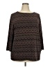 JM Collection Brown 3/4 Sleeve Top Size 2X - photo 1