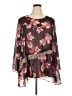 LOGO by Lori Goldstein 100% Polyester Brown 3/4 Sleeve Blouse Size 2X - photo 1
