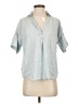 Harper 100% Lycra Blue Short Sleeve Blouse Size XS - photo 1