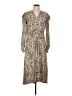MNG Animal Print Tan Casual Dress Size 10 - photo 1