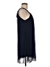 Lux 100% Polyester Solid Blue Casual Dress Size M - photo 4