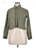 Roaman's Stripes Green Long Sleeve Blouse Size 14 (M) - photo 1