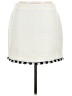 Milly 100% Polyester Houndstooth Ivory Casual Skirt Size 10 - photo 1