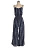 Fire Los Angeles Chevron-herringbone Blue Jumpsuit Size S - photo 1