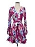 Milly 100% Polyester Floral Purple Cocktail Dress Size 2 - photo 1
