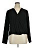 Remade 100% Polyester Black Long Sleeve Blouse Size XL - photo 1