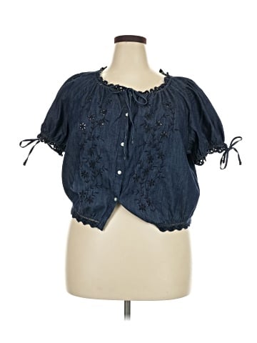 Free Assembly Short Sleeve Blouse (view 1)