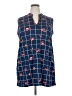 Cool Melon Blue Sleeveless Blouse Size 2XL - photo 1