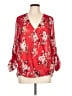 Kut from the Kloth 100% Polyester Red 3/4 Sleeve Blouse Size L - photo 1