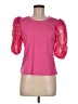 Flat White Pink Short Sleeve Top Size M - photo 1