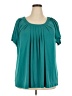 Fashion Bug Teal Short Sleeve Blouse Size 2X - photo 1