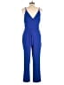 Harlyn 100% Polyester Solid Blue Jumpsuit Size L - photo 2