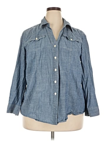 Hester & Orchard 3/4 Sleeve Button-Down Shirt (view 1)