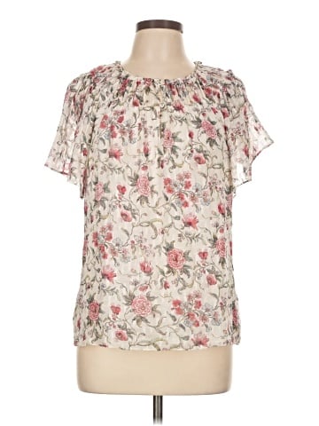 Rebecca Taylor Short Sleeve Silk Top (view 1)
