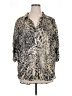 Gloria Vanderbilt 100% Modal Animal Print Silver 3/4 Sleeve Blouse Size XXL - photo 1