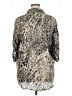 Gloria Vanderbilt 100% Modal Animal Print Silver 3/4 Sleeve Blouse Size XXL - photo 2