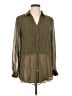 Candie's Color Block Green Long Sleeve Blouse Size L - photo 1